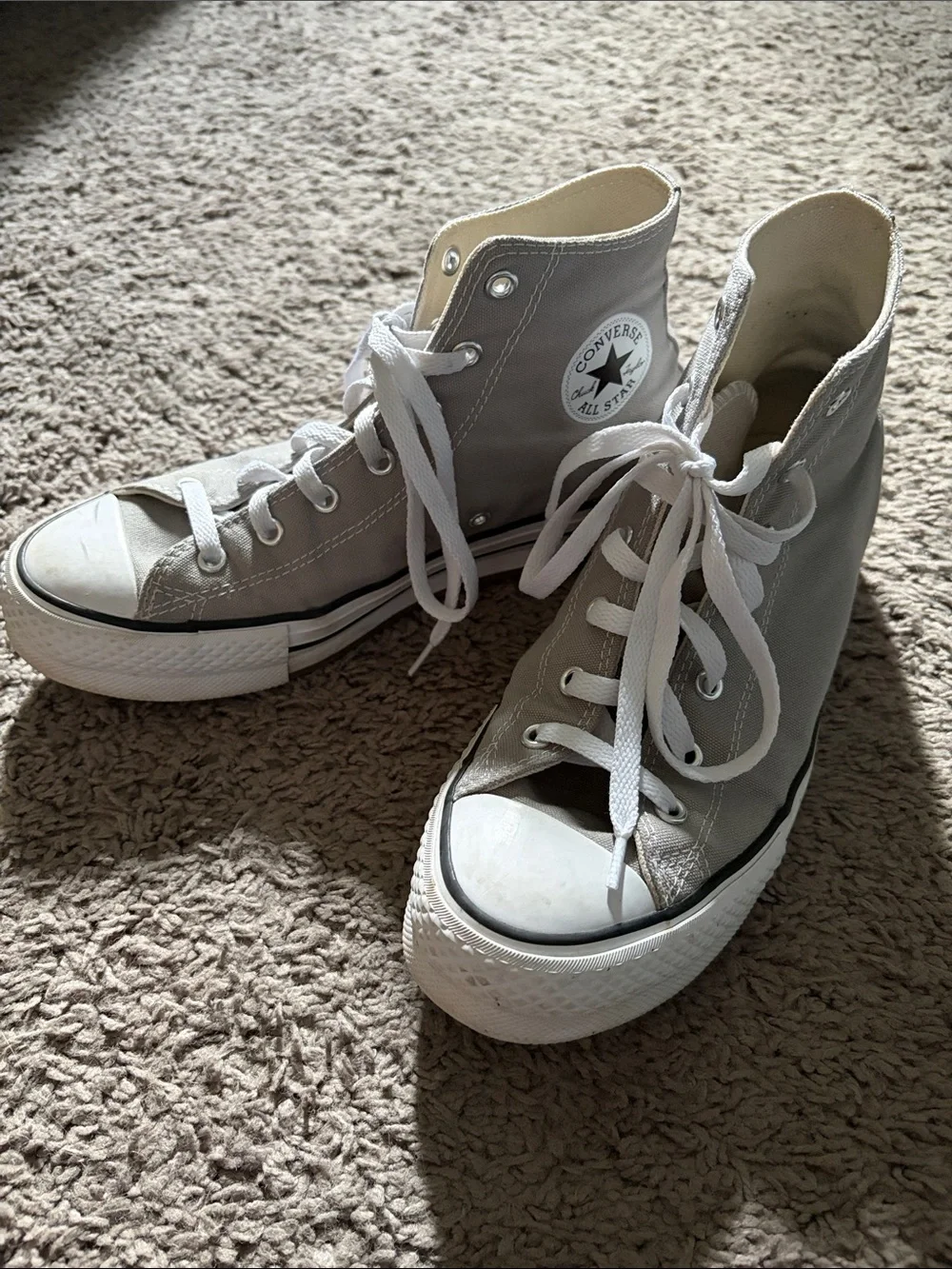 Converse Kids Grey, Platform, High-Top Sneakers